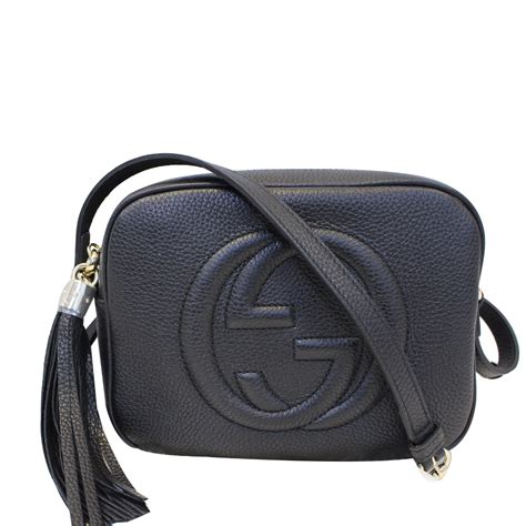 gucci soho disco crossbody leather strap small black|gucci soho disco discount.